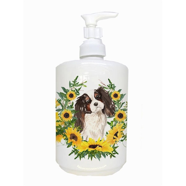 Carolines Treasures Tricolor Cavalier Spaniel Ceramic Soap Dispenser CK2918SOAP - main